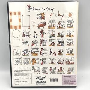 Born To Shop Embroidery Design CD 804 OESD PES DST JEF HUS Machine *NEW SEALED*